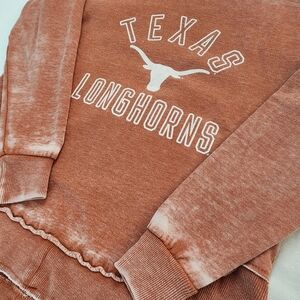Pressbox by Royce Apparel Texas Longhorns Tunic Sweatshirt Orange White Women S